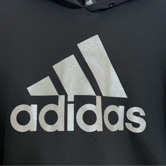 Adidas Glitter Logo Pullover Hoodie - Picture 2 of 6